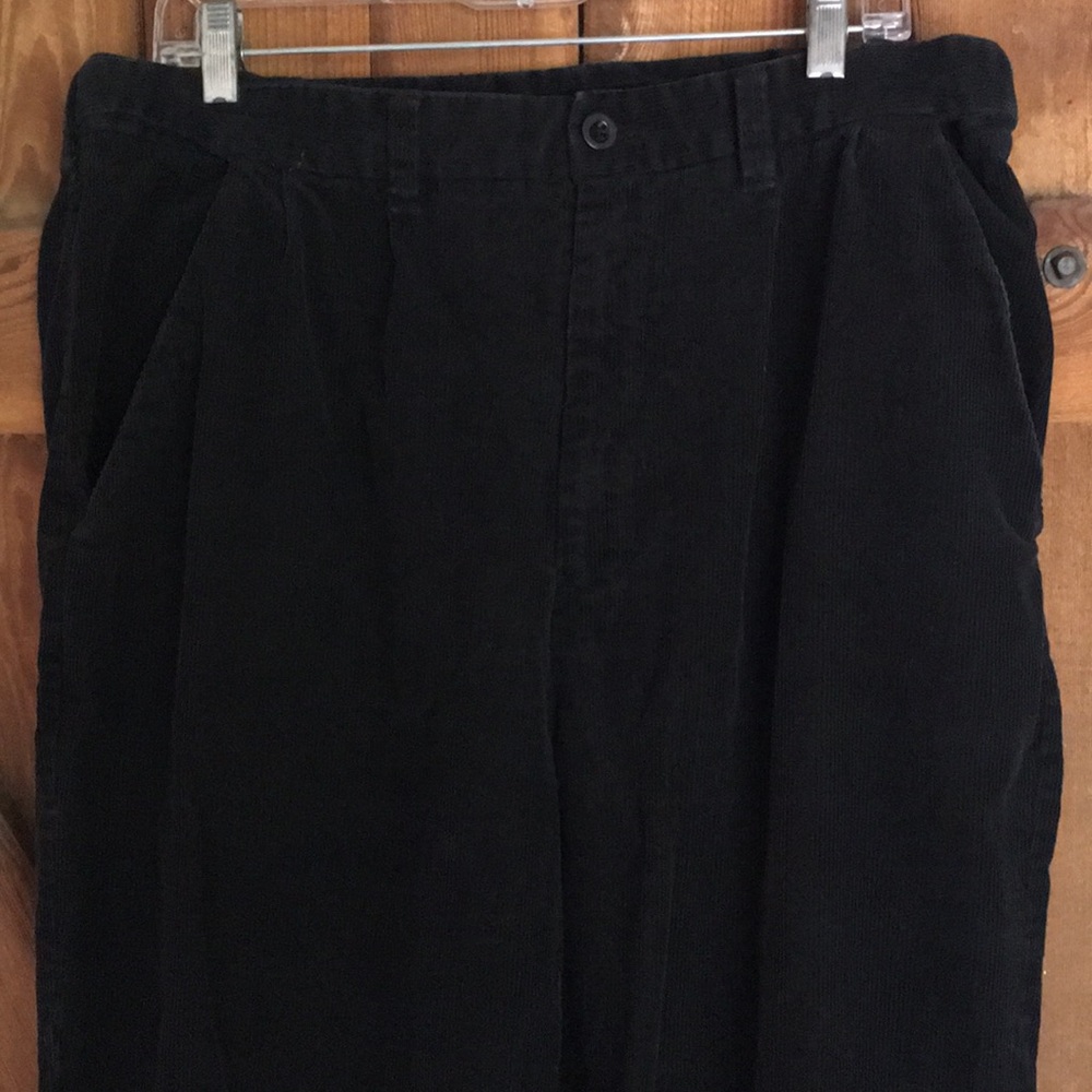 Men’s black thin-wale corduroy pants